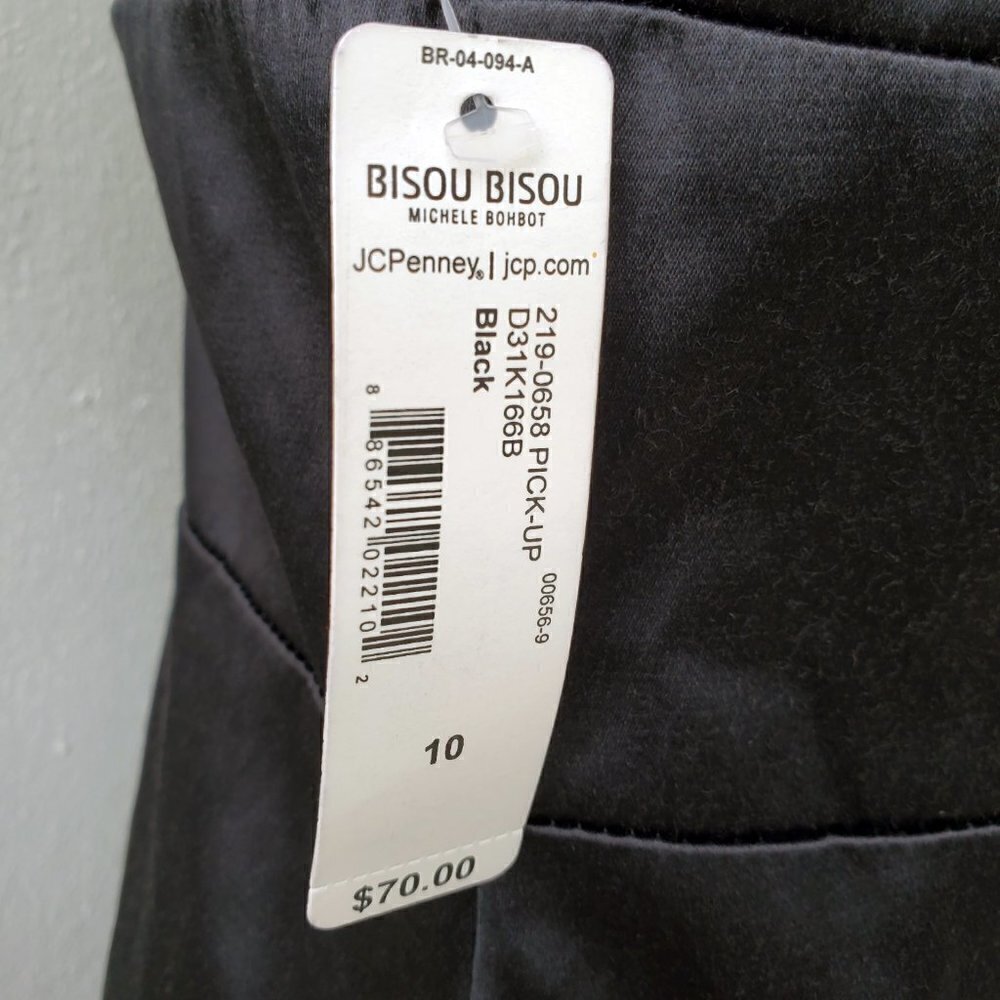 NWT Bisou Bisou Black Satin Bandage Dress Super Sexy Classy Cocktail Party Sz 10 - Picture 8 of 16